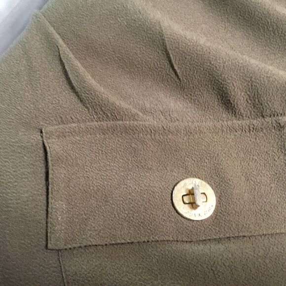 NWOT. Michael Kors Brand Nutmeg Colored Polyester Crepe Dress Size M - Picture 4 of 9